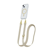FlexQuartz - Apple iPhone 15 Case MagSafe® Compatible with Cross-Body - Gold