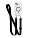 FlexQuartz - Apple iPhone 15 Plus Case MagSafe® Compatible with Cross-Body - Black