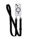 FlexQuartz - Apple iPhone 15 Case MagSafe® Compatible with Cross-Body- Black